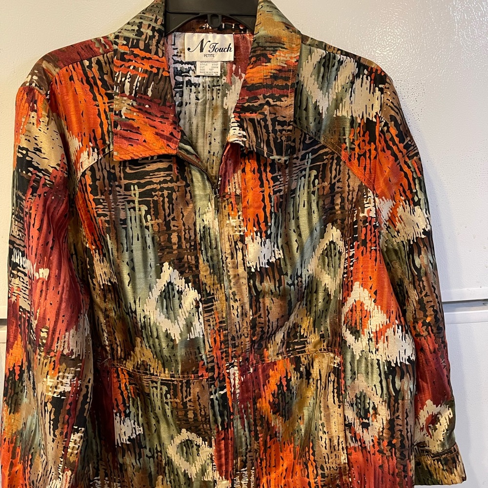 N Touch Multi Brown, Green, Orange Poly Jacket 18P ( Box 2)